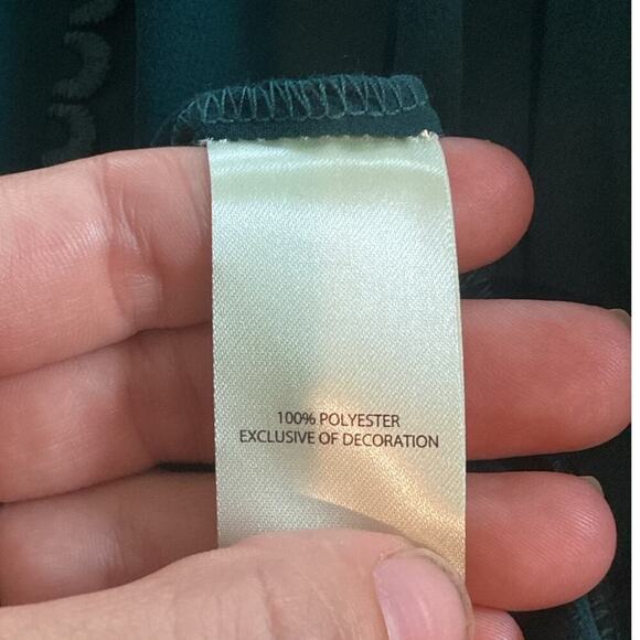 Joie Womens Blouse Size Medium Green Sheer Crochet Romantic Fall Business Office - Picture 9 of 10